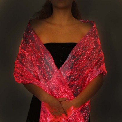 LUMISHAWL BLUE (LUMINOUS FIBER OPTIC FABRIC SHAWL)